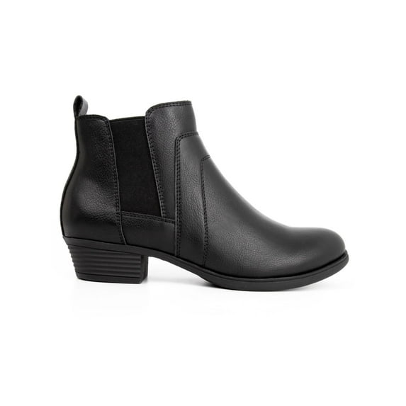 SUGAR Womens Black Goring Comfort Trixy Round Toe Block Heel Zip-Up Booties 7.5 M