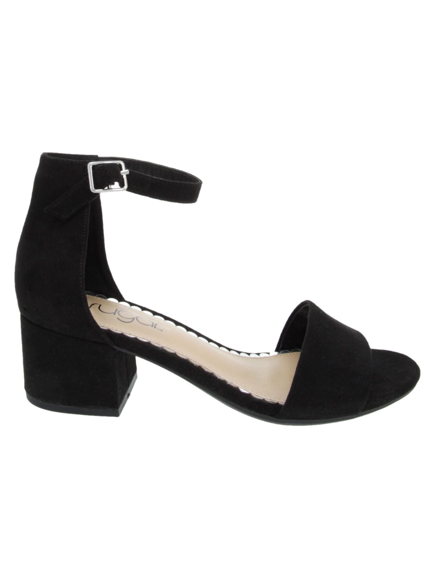 CHINESE LAUNDRY Womens Black Asymmetrical Strappy Jonah Square Toe Block Heel Buckle Dress Sandals Shoes