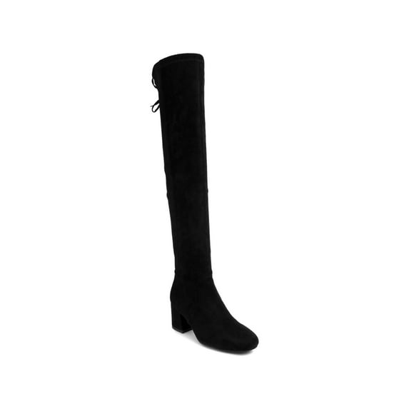 SUGAR Womens Black Zipper Accent Lace Ollie Almond Toe Dress Boots Shoes 10 M