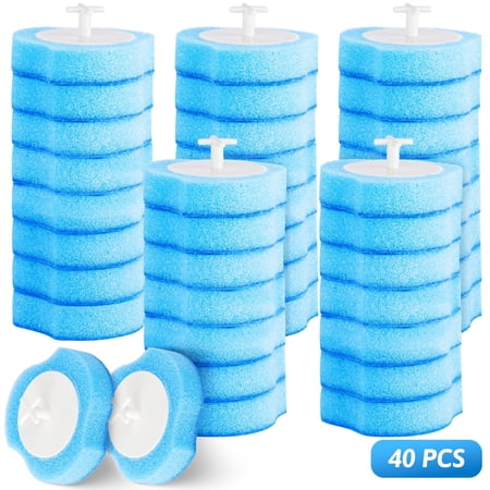 SUGARDAY 40 Count Disposable Toilet Brush Refill Head for Toilet and Bathroom Cleaning