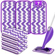 SUGARDAY 7 Pack Reusable Mop Pads for SwifferWet Jet Mop, Washable Wet Jet Pads Refills Microfiber Mop Pads for Floor Cleaning Wet Dry Use