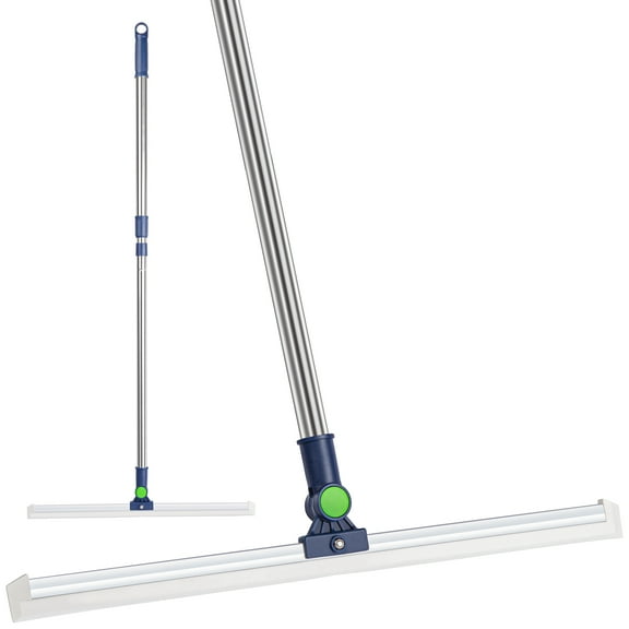 SUGARDAY Floor Squeegee with Extra Long Handle for Concrete Floor and Tile Cleaning