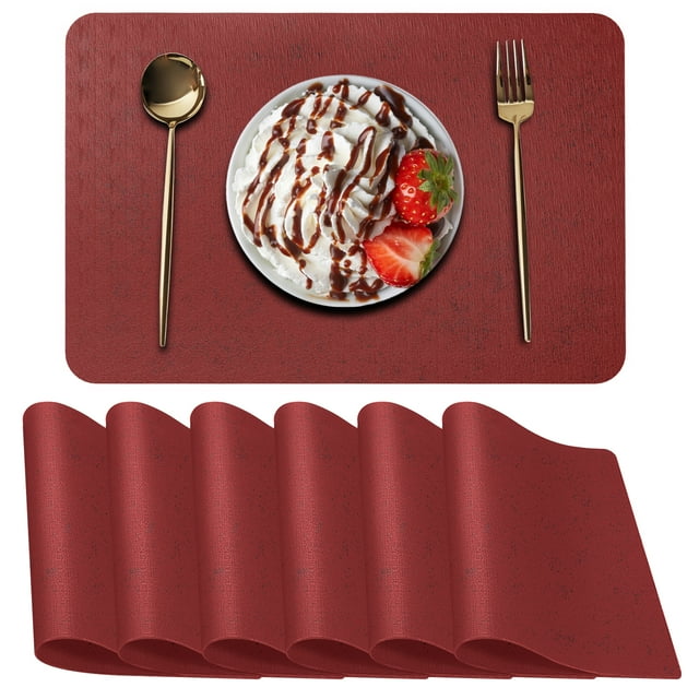 SUGARDAY Kitchen Table Placemats for Dining Table Mat Set of 6 Washable