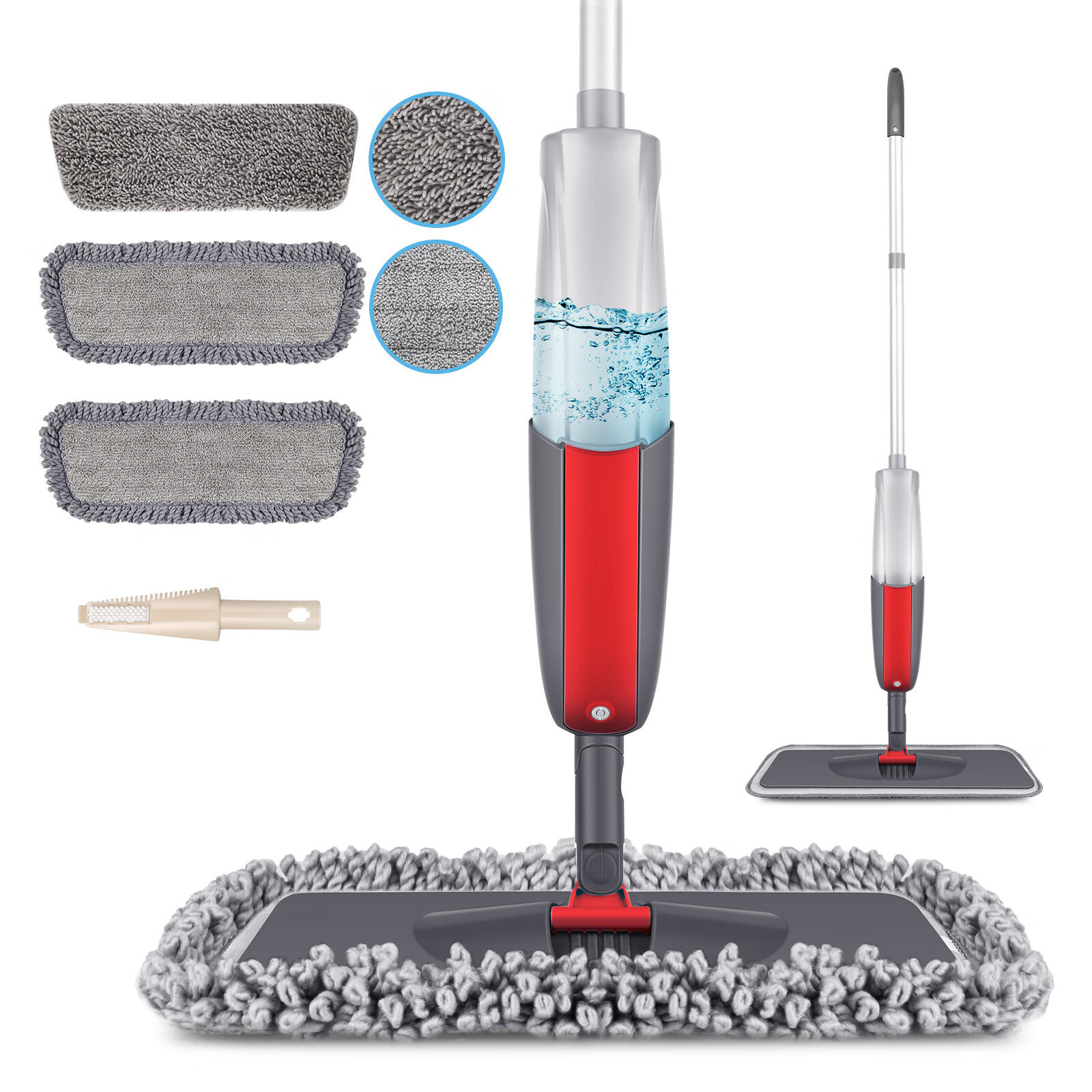 Great Value Wet & Dry Mop Sweeper Kit, (1 Mop Kit, 10 Pad Refills