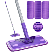 SUGARDAY Microfiber Wet Flat Mops for Floors with 3 Washable Mop Pad Dust Mop