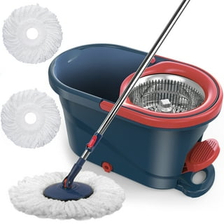 Vileda Easy Wring and Clean Turbo Microfibre Mop and Bucket Set, 48.5 X  27.5 X 28 Cm, Grey/Red
