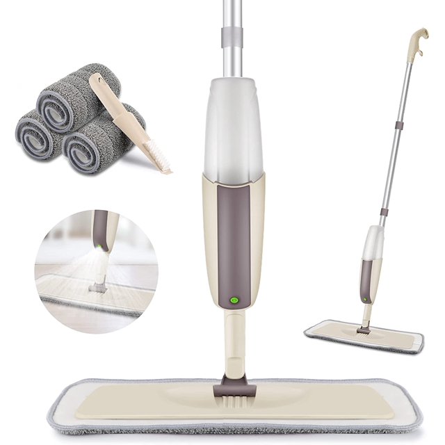 SUGARDAY Microfiber Spray Mop for Hardwood, Tile, Laminate Floors, 3