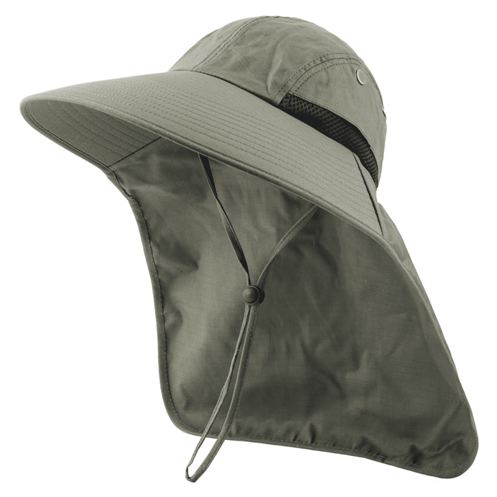 Mens Sun Hat for Men and Women Fishing Hat Wide Brim Safari Hat Waterproof Bucket  Hats UV Protection Boonie Hat for Hiking Beach Garden(56-58cm,Black) 