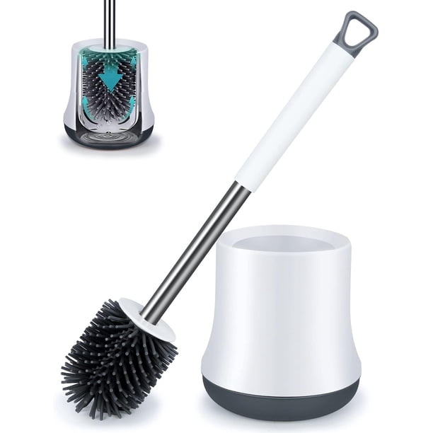 SUGARDAY Toilet Bowl Brush Cleaner and Caddy Holder Set Toilet Scrubber