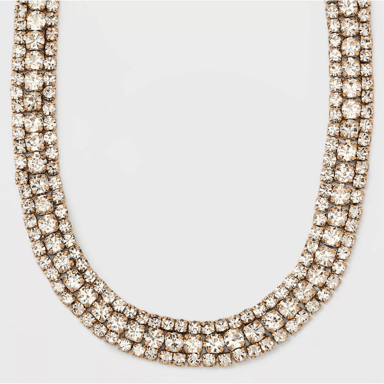 SUGARFIX by BaubleBar Crystal Collar Necklace Gold