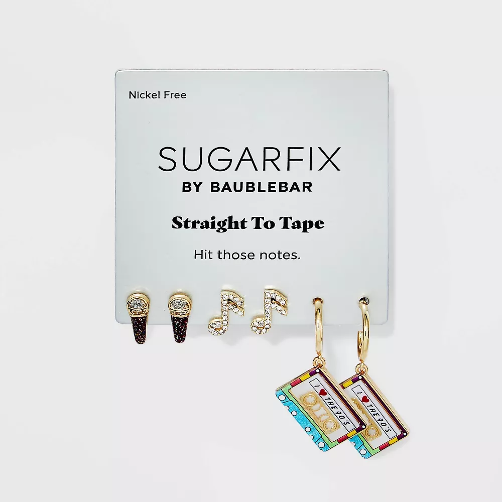 SUGARFIX by BaubleBar Straight To Tape Statement Earring Set
