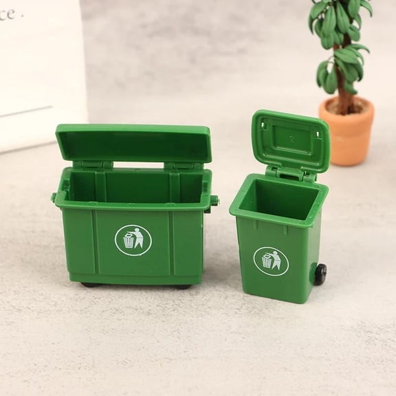 SUGARMOM 1 Set of 1 12 Scale Miniature Garbage Can Toy Simulation Roadside Trash Box Model with Hygienic Design