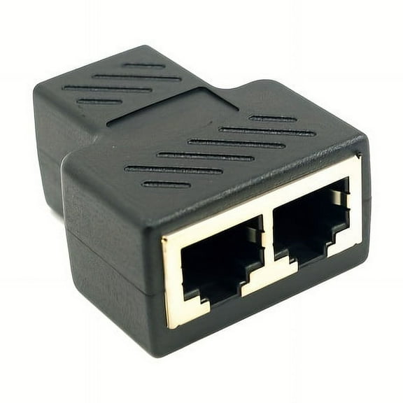 SUGARMOM 1000Mbps Ethernet Network Cable Connector with Straight-Through Head  Three-Way Splitter Adapter for Computer Network Extension Cord