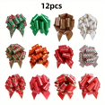thumbnail image 1 of SUGARMOM 12-Piece Set Christmas Gift Wrap Bows – Vibrant Mixed Colors  Plastic  Reusable Easy-to-Use Ribbon Bows for Holiday Presents  Weddings  Gift Baskets  and Birthday Packaging, 1 of 7