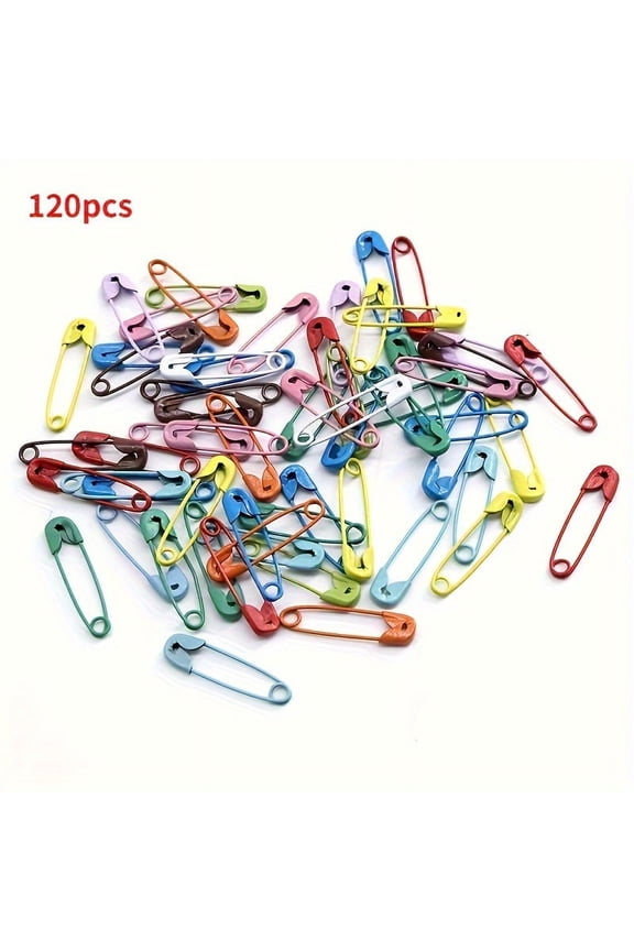 120pcs Assorted Candy-Colored Safety Pins - Small  Secure Locking Pin Brooches for Clothing & Accessories  Fun & Stylish Accessory Mix