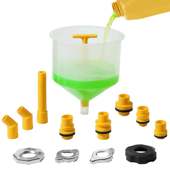 SUGARMOM 15 PCS -Spill Coolant Funnel Kit Radiator Funnel burping kit funnels for Filling Bottles Universal Fitment Aplicable to Any Vehicle funnels for Automotive Use