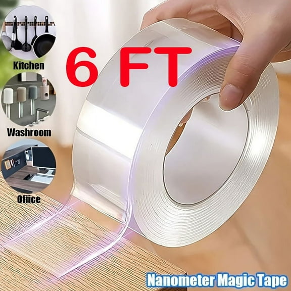 SUGARMOM 1PCS 6Ft. Alien Tape Nano Tape Stick Nano Locks Anything Without Screw Reusable Tape