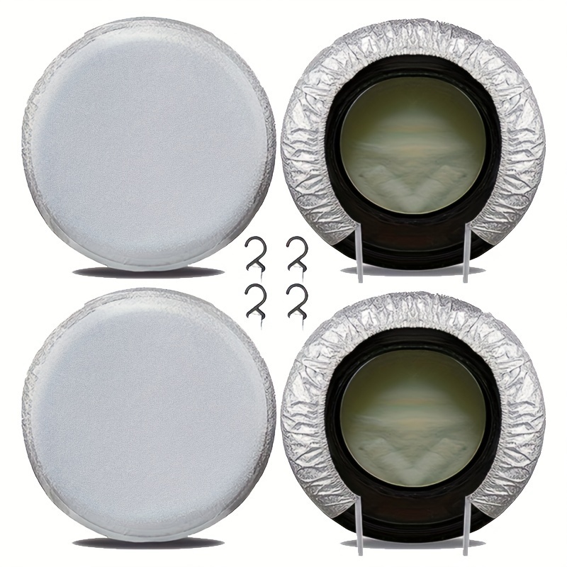 SUGARMOM (2 pack 2Pack Silver Waterproof Tire Covers for Motorhomes