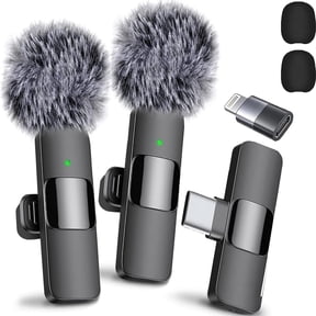 SUGARMOM 2024 Model Wireless Microphone Noise Canceling Crystal Clear Sound Quality for Recording with USB-C for iPhone 15  Tablets  Android Phone  Samsung  Live Streaming  YouTube  TikTo