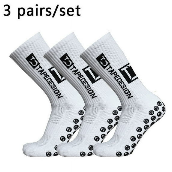 SUGARMOM 3 Pairs Anti-slip Soccer Socks Women Men Outdoor Sport Grip Football Yoga Socks For Woman
