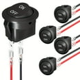 SUGARMOM 5pcs 5Piece 2Pin SPST On/Off Rocker Switches 6A/250V 10A