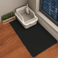 thumbnail image 1 of SUGARMOM Cat Litter Mat  45”x26” Extra Large&Long Double Layer Cat Litter Box Mat  EVA Non-Slip  Waterproof Urine Proof Cat Litter Catcher Mat  Easy Clean Scatter Control (45”x26”  Khaki), 1 of 8