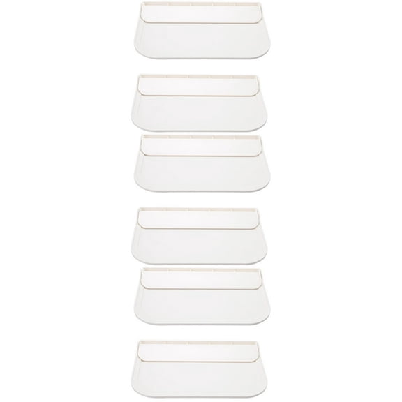 SUGARMOM Collapsible Shelf Self Adhesive Sticky Shelves for Wall No Screws 6 Pcs Towel Hanging Rack White