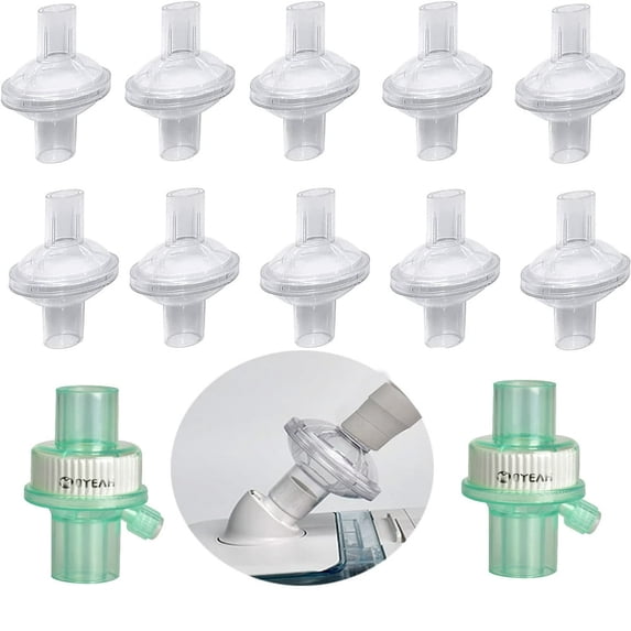 SUGARMOM Filters for Cpap Machine - 12 Pcs Cpap Filters fit Inline Filters Compatible with Resmed and Any Machine Size 22mm and 25mm Cpap Tube