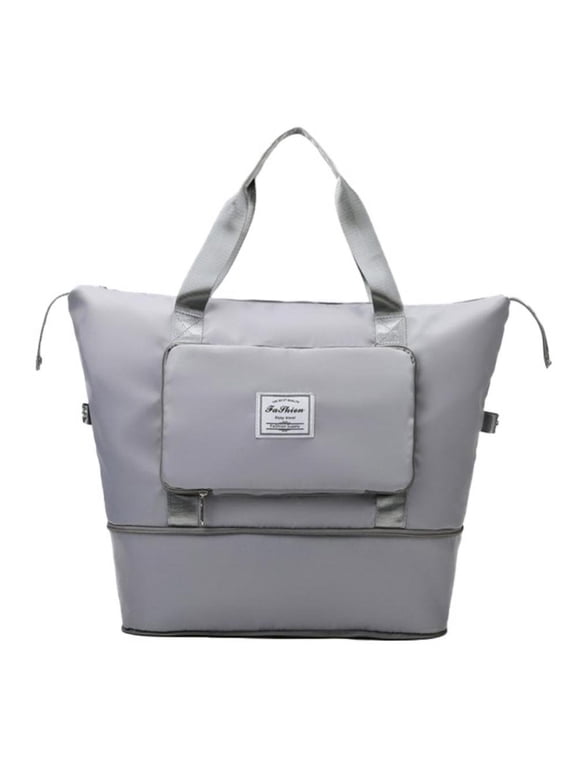 Foldie Travel Bag Expandable Tote Bag for Travel Large Capacity Travel Bag Lightweight Weekender Bag Dry And Wet Separation Folding Travel Bag for Gym Travel Vacation