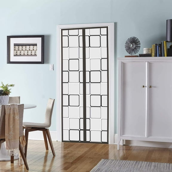 SUGARMOM Insulated Door Curtain  Magnetic Thermal Door Cover Screen Door Self-Closing Privacy Magnetic Screen Door Hands Free for Patio  Kitchen  Bedroom  Air Conditioner Room  Fits Doors