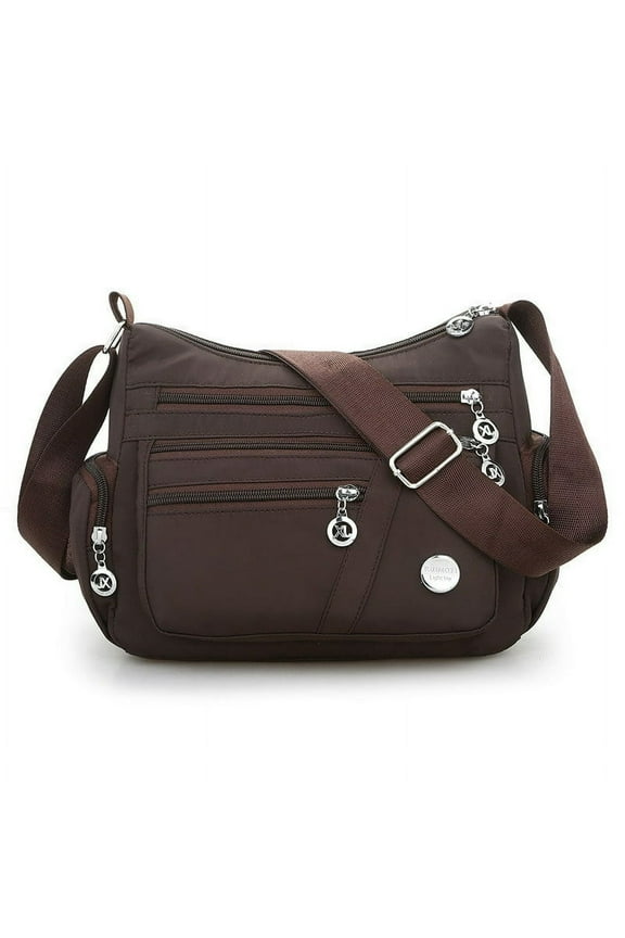 Multi Pockets Crossbody Bag for Women Waterproof Nylon Single Shoulder Bag Travel Purses and Handbags