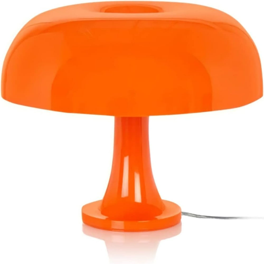 SUGARMOM Orange Mushroom Lamp - Retro Nesso Table Lamp with Remote That Works Up to 65ft Away - Dimmable Orange Lamp - Mid-Century 70s Funky Lamp for Desk (Orange)