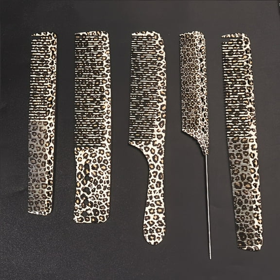 SUGARMOM Professional Leopard Print Hair Styling Comb - Durable Plastic Ideal for Salon & Home Use