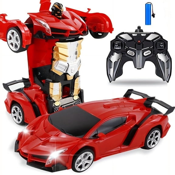 SUGARMOM Remote Control Transforming Car-robot Toy  Electric Remote Control Robot Deformed Car With Gesture Sensor  Car Model  Outdoor Sports Toy  USB Rechargeable Battery Christmas  Hall