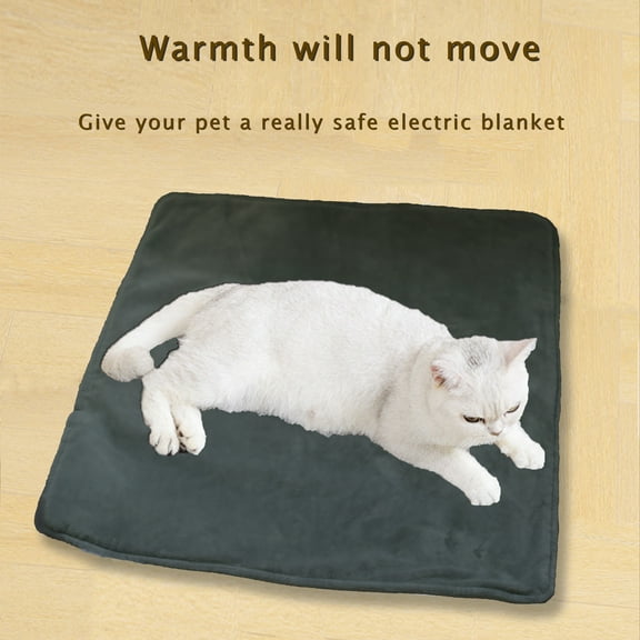 SUGARMOM USB Rechargeable Pet Heating Pad for Cats & Dogs - Fast-Heating  Low Power Consumption  Graphene Material  Auto Shut-Off  Washable  18-Inch Round Mat for Winter Comfort  Gray