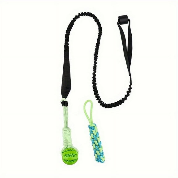 SUGARMOM Ultimate Dog Hanging Toy & Potty Combo - Bungee Design Indoor/Outdoor Use Porch Friendly Easy to Install Durable Fun for Pets - Perfect for Small Breeds and Puppies