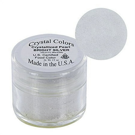 SUGARPASTE Bright Silver Crystallized Pearl Crystal Color Dust