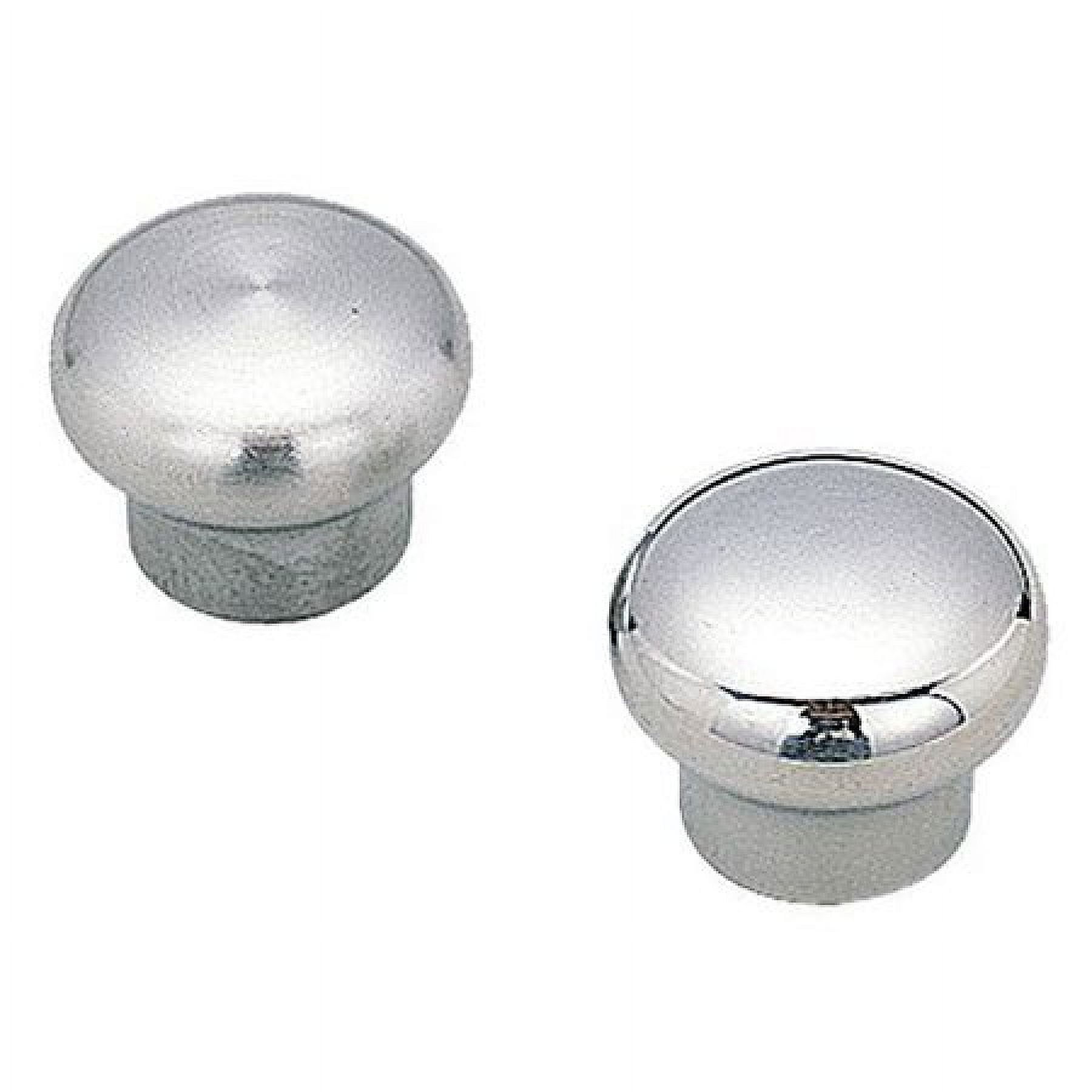 Polished Stainless Steel Round Cabinet Knob with Mounting Hardware