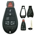thumbnail image 1 of SUGAUNGHUI Key Fob Shell Case Fits for Dodge Durango Grand Caravan Journey Ram 1500 2500 3500 Jeep Grand Cherokee Chrysler Town Country Keyless Entry Remote Control Pad Cover (5 Button), 1 of 5