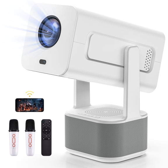SUGIFT 1080P Android 11 Smart Projector with WiFi 6 and Bluetooth Auto Focus Home Theater Projector for Movies Gaming and Streaming Up to 200 Inch, White