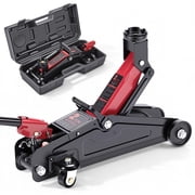 SUGIFT 2 Ton Low Profile Hydraulic Floor Jack, 4000 lb Heavy Duty Steel Trolley Car Jack, 5.1 to 13 in Quick Lift for Sedans, Small SUVs, Golf Carts & Lawn Mowers, Garage & Roadside Tire Change
