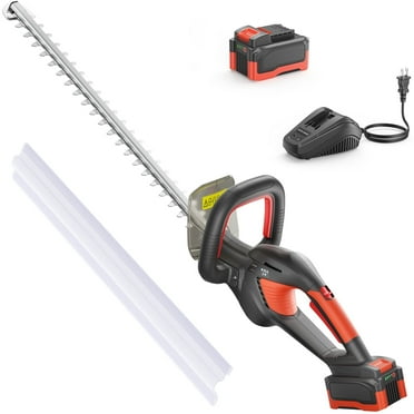 SUGIFT 20V Cordless Hedge Trimmer with 4.0Ah Battery, Electric Bush Trimmers for Garden, Red