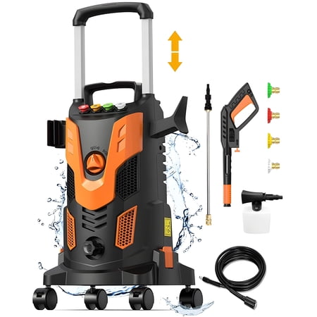 SUGIFT 2800 PSI at 2.5 GPM Electric Power Washer with 360° Spinner Wheels