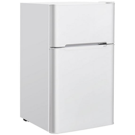 SUGIFT 3.2 cu ft Compact Stainless Steel Refrigerator White