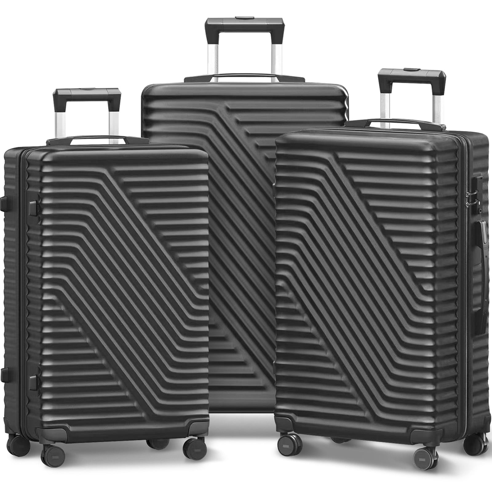 SUGIFT 3 Piece Hard Shell Luggage Set with TSA Lock Jordan Ubuy