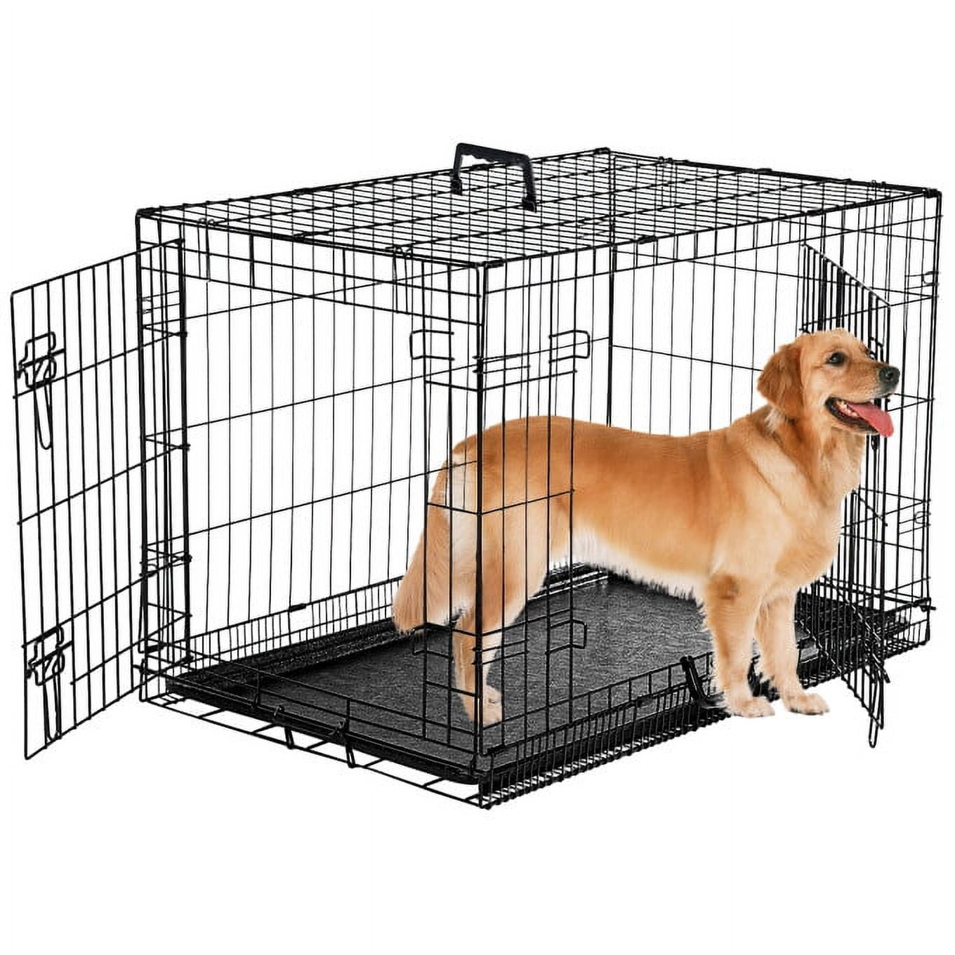 SUGIFT 36 inch Dog Crate,Two Door Provalue Wire Dog Crate, Black
