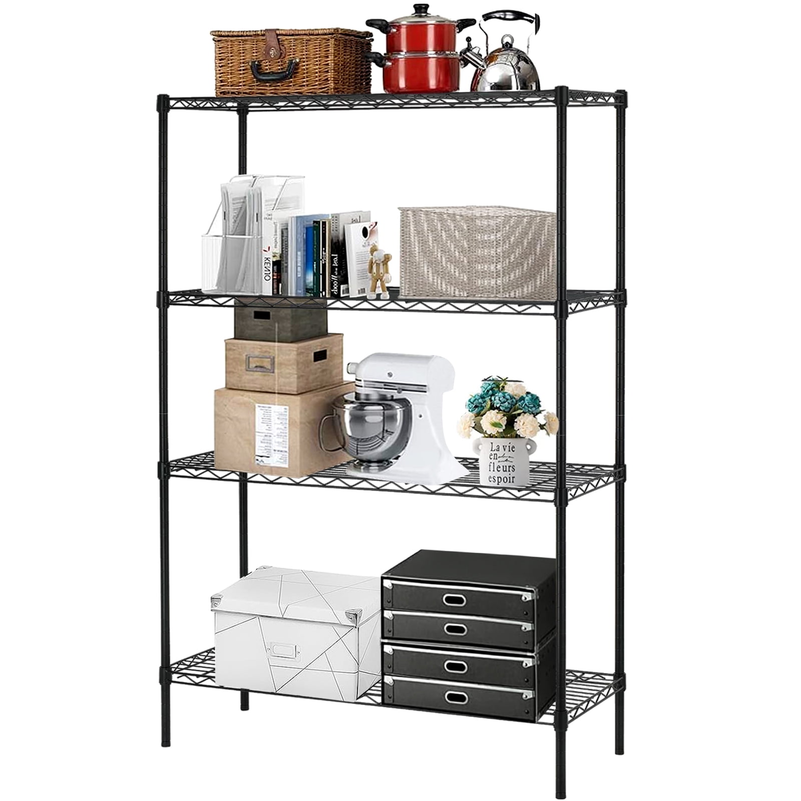 4 shelf metal storage rack sale