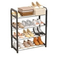 thumbnail image 1 of SUGIFT 4 Tier Steel Shoe Rack for Closet Hallway Bedroom Entryway, Black, 1 of 5