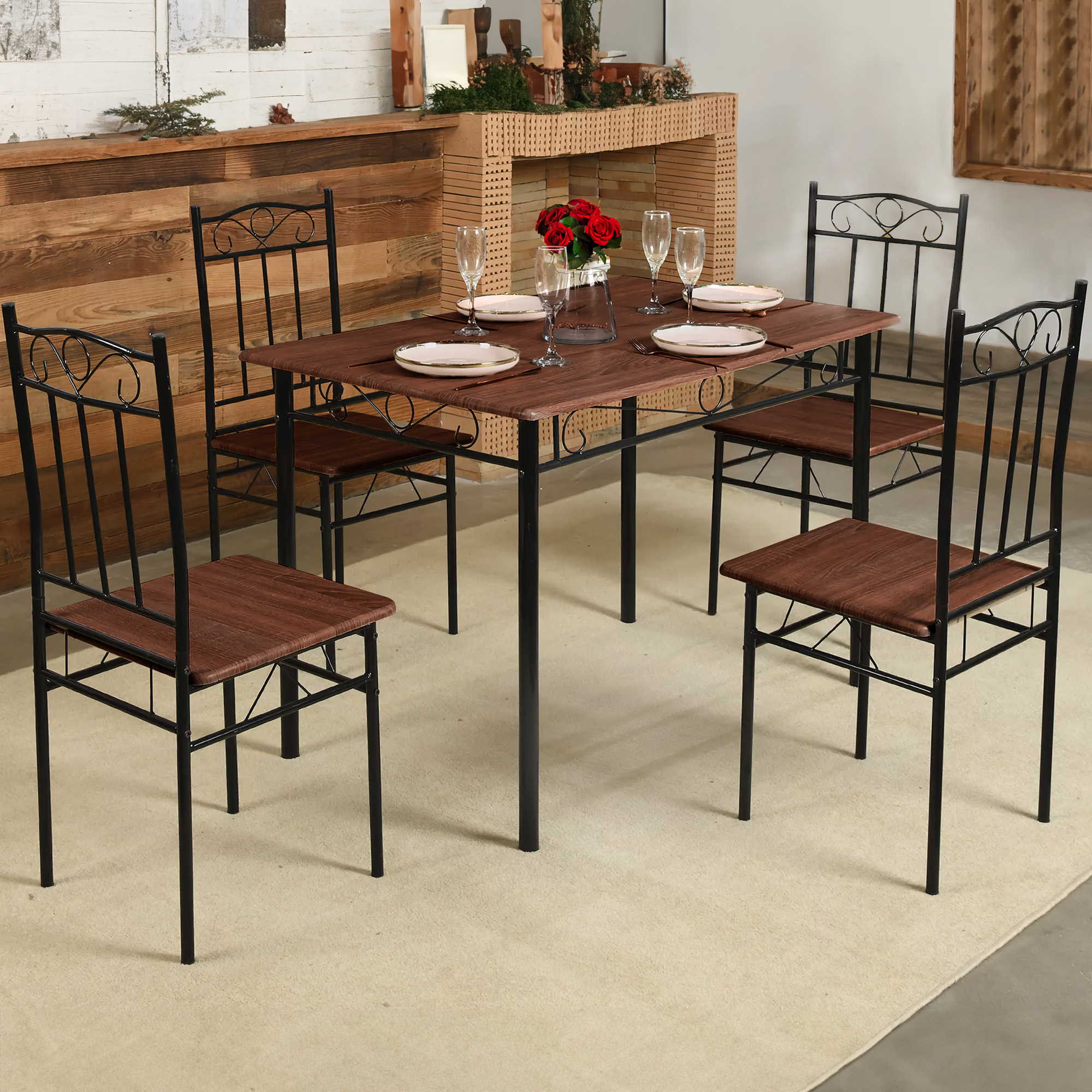 Target Marketing Systems Playmate 4 Piece Dining Table Set