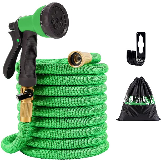 SUGIFT 50 ft Black Expandable Garden Hose water hose with 10Function